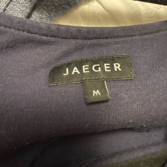 Jaeger London navy blue fit and flare midi dress - Picture 8 of 8